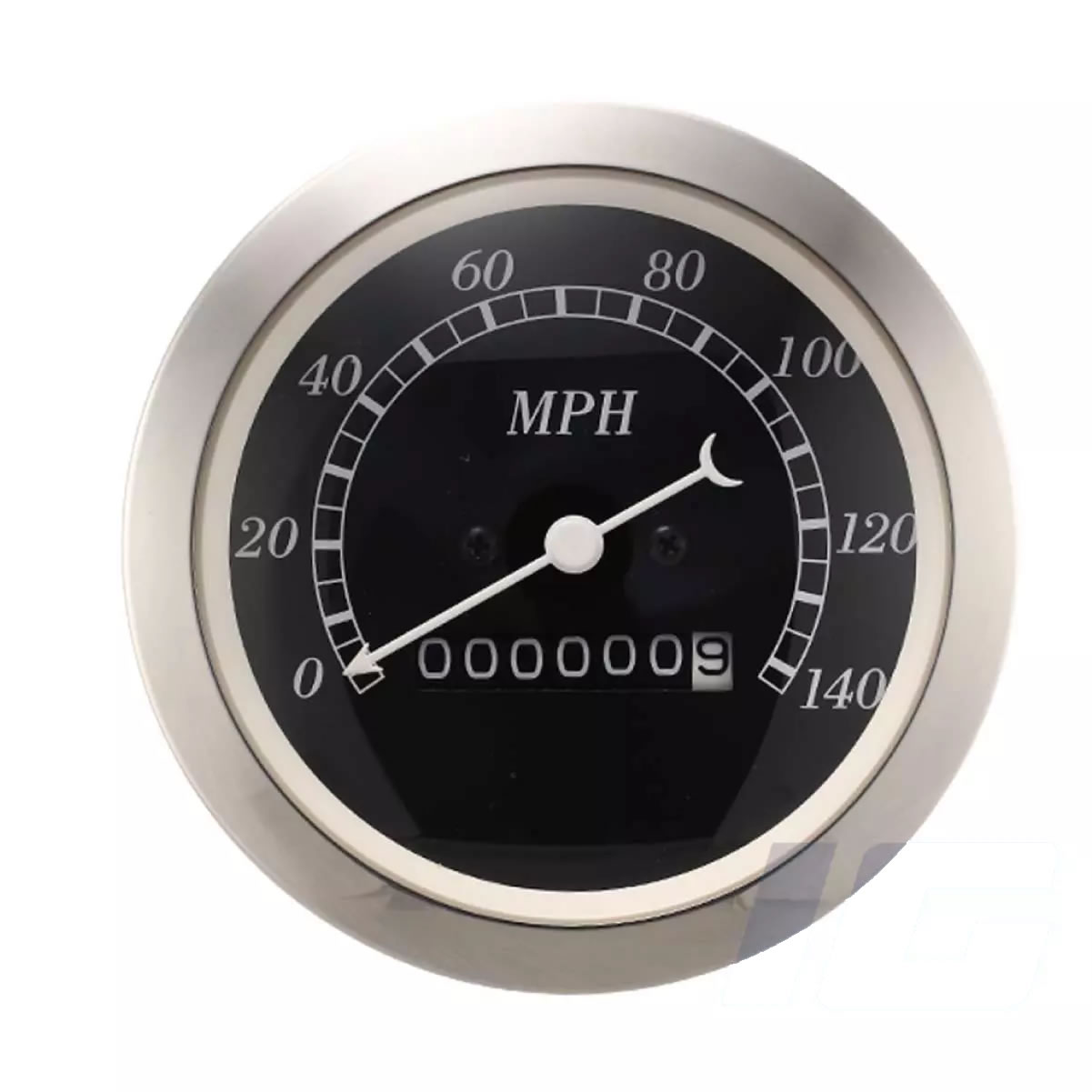 Black Face White Needle - Mechanical Speedometer For Vintage Car